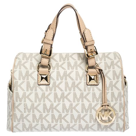 michael kors beige and white purse|Michael Kors black purse women's.